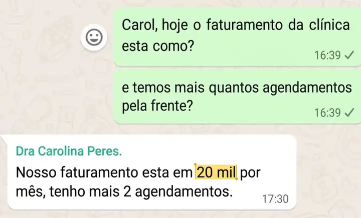 R$ 20 mil por mês + agendamentos
