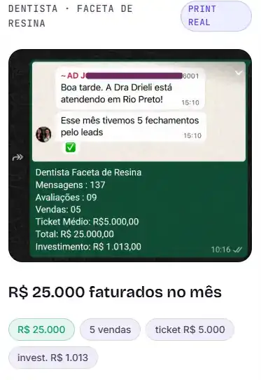 R$ 25.000 faturados no mês